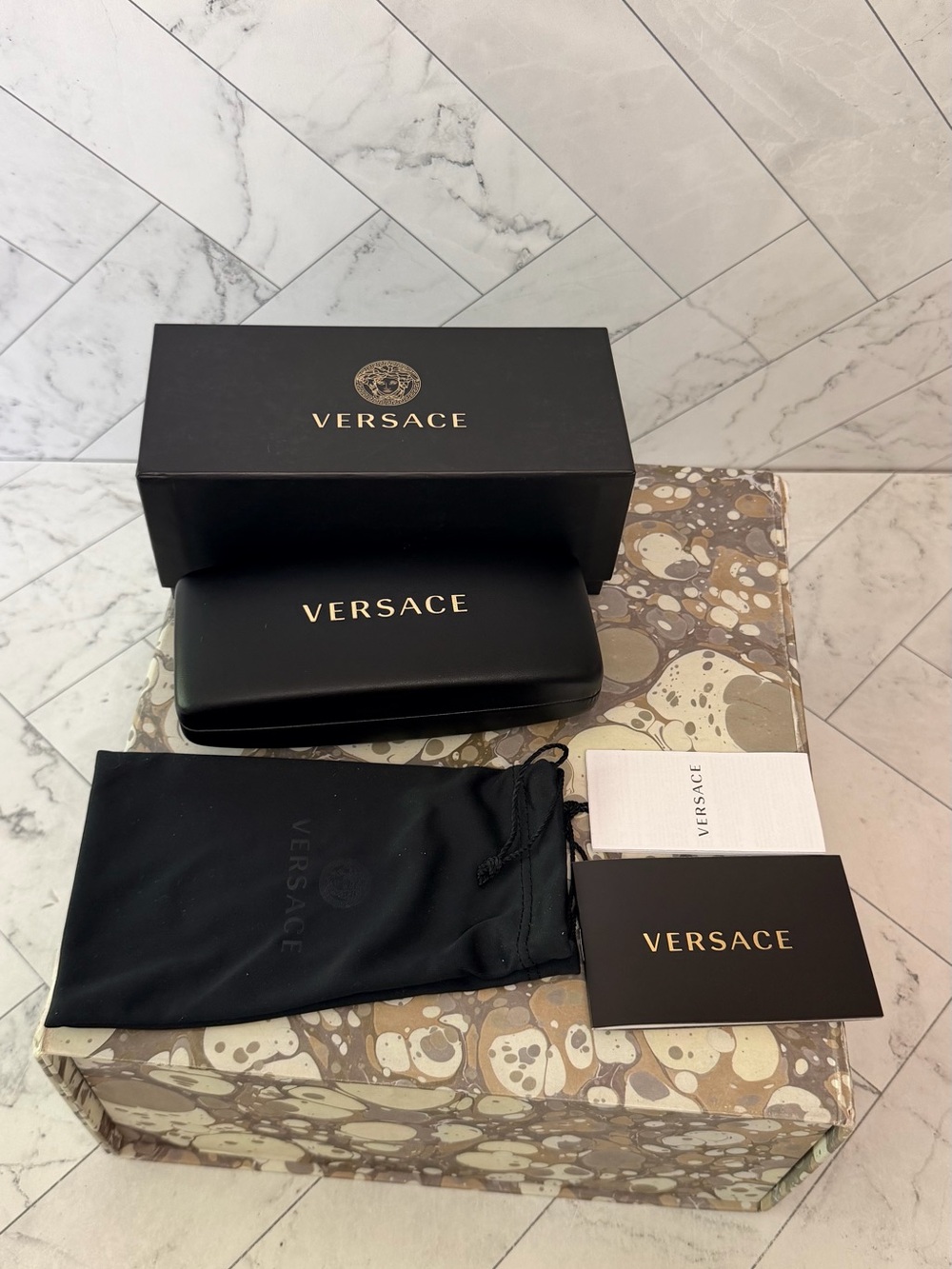 Versace Black Women's Cat-Eye Sunglasses - Picture 8 of 12